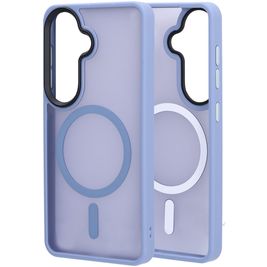 Mobiparts Hardcover Coque Samsung Galaxy S26 MagSafe Coque arrière Rigide - Satin Ligth Blue