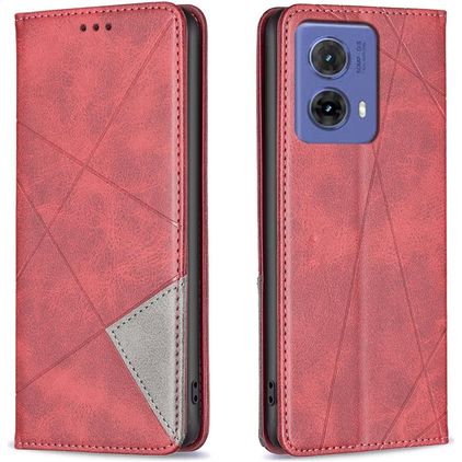Mobigear Rhombus Slim Motorola Moto G85 Étui - Rouge