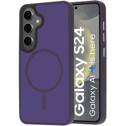 Mobiparts Hardcover Coque Samsung Galaxy S24 MagSafe Coque arrière Rigide - Satin Purple