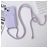 Mobigear Lanyard Card iPhone 15 Coque avec cordon en Silicone et Porte-Cartes - Violet