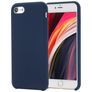 Mobigear Rubber Touch Coque iPhone SE (2022) Coque arrière en Silicone - Dark Blue