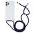 Mobigear Lanyard iPhone 12 Pro Max Coque avec cordon en TPU Souple - Transparent / Dark Blue