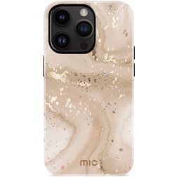 MIO iPhone 14 Pro MagSafe Plastique rigide Coque arrière - Gold Marble