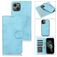 Mobigear Wallet Housse iPhone 15 Etui avec Coque Détachable Porte-Monnaie - Bleu
