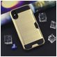 Mobigear Brushed Card Coque iPhone XS Max Coque arrière Rigide Anti-Chocs avec Porte-Cartes - Or