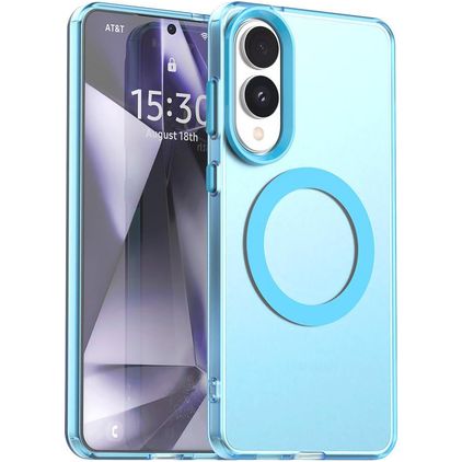 Mobigear Shockproof Samsung Galaxy S25 Edge MagSafe Plastique rigide Coque arrière - Bleu
