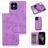 Mobigear Wallet iPhone 12 Coque Étui 2en1 avec coque amovible Portefeuille - Violet