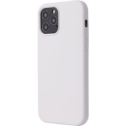 Mobigear Rubber Touch Coque iPhone 12 Pro Coque arrière en Silicone - Blanc