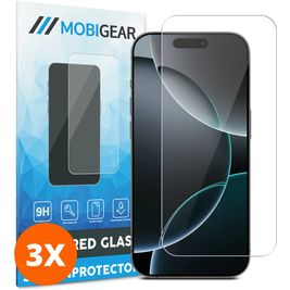 Mobigear iPhone 16 Pro Verre trempé Protection d'écran - Compatible Coque (Lot de 3)