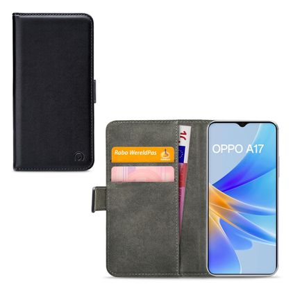 Mobilize Classic Gelly Wallet OPPO A17 Étui Portefeuille - Noir