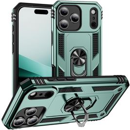 Mobigear Armor Ring Coque iPhone Air Coque arrière Rigide Anti-Chocs avec Anneau-Support - Vert