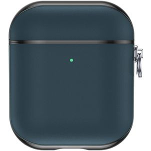 Valenta Snap Coque Apple AirPods 2 Coque en Cuir Véritable - Bleu