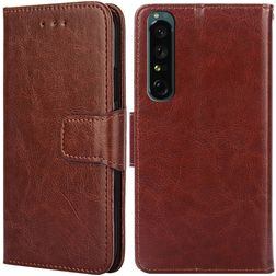 Mobigear Wallet Housse Sony Xperia 1 IV Etui Porte-Monnaie - Marron