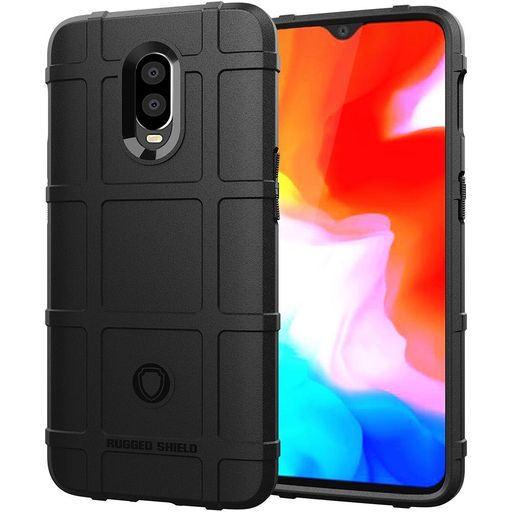 Mobigear Rugged Shield Coque OnePlus 6T Coque arrière en TPU Souple Anti-Chocs - Noir
