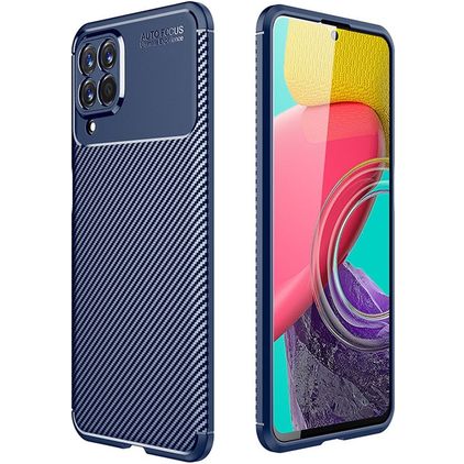 Mobigear Racing Coque Samsung Galaxy M53 Coque arrière en TPU Souple - Bleu
