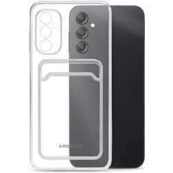 Mobilize Gelly Card Coque Transparente Samsung Galaxy A34 Coque arrière en TPU Souple avec Porte-Cartes - Transparent