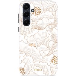 MIO Samsung Galaxy A55 MagSafe Plastique rigide Coque arrière - White Roses