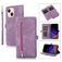 Mobigear Zipper Housse iPhone 14 Etui Porte-Monnaie - Violet