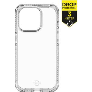 ITSkins SpectrumClear-R Coque Transparente iPhone 15 Pro Coque arrière en TPU Souple Anti-Chocs - Transparent