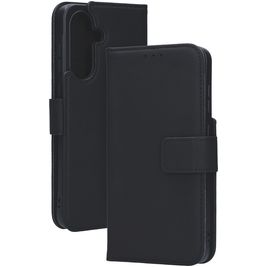 Mobiparts Housse Samsung Galaxy A36 Etui en Cuir Véritable Porte-Monnaie - Noir