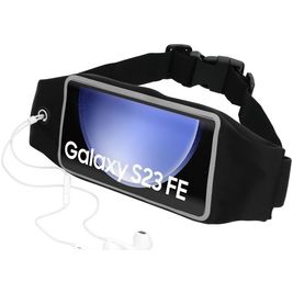 Mobiparts Comfort Fit Belt Brassard Téléphone Samsung Galaxy S23 FE Ceinture Coque de Sport en Neoprène - Noir