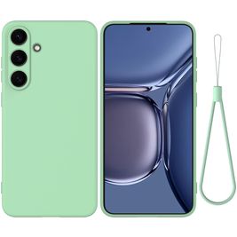 Mobigear Rubber Touch Coque Samsung Galaxy S25 FE Coque arrière en Silicone - Vert