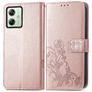 Mobigear Clover Housse Motorola Moto G54 Etui Porte-Monnaie - Rose doré