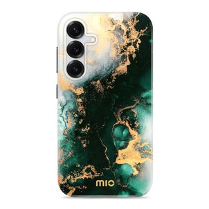 MIO Coque Samsung Galaxy S25 MagSafe Coque arrière Rigide - Green Marble