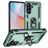 Mobigear Armor ring Coque Samsung Galaxy A37 Coque arrière Rigide Anti-Chocs avec Anneau-Support - Vert foncé