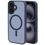 Mobiparts Hardcover Coque iPhone 16 MagSafe Coque arrière Rigide - Satin Blue