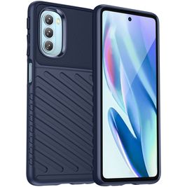 Mobigear Groove Coque Motorola Moto G51 5G Coque arrière en TPU Souple - Bleu