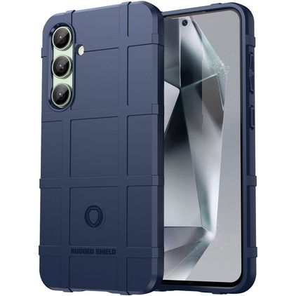 Mobigear Rugged Shield Coque Samsung Galaxy S24 FE Coque arrière en TPU Souple Anti-Chocs - Bleu