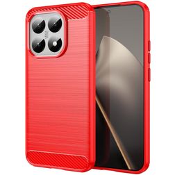 Mobigear Brushed Slim Coque Xiaomi 15T Coque arrière en TPU Souple - Rouge