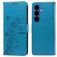 Mobigear Flowers Housse Samsung Galaxy S26 Etui Porte-Monnaie - Bleu