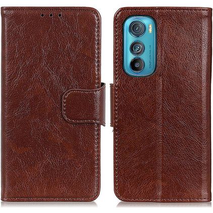 Mobigear Classy Motorola Edge 30 Étui Portefeuille - Marron