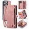 Caseme 008 Housse iPhone 16 Pro Etui avec Coque Détachable Porte-Monnaie - Rose