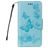 Mobigear Butterfly Housse Samsung Galaxy A8 (2018) Etui Porte-Monnaie - Bleu
