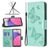 Mobigear Butterfly Housse Samsung Galaxy A33 Etui Porte-Monnaie - Turquoise