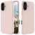 Mobigear Rubber Touch Coque iPhone 16 Coque arrière en Silicone - Rose
