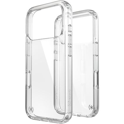 Speck Presidio Perfect Clear Coque Transparente iPhone 17 Pro Coque arrière Rigide Anti-Chocs - Transparent
