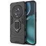 Mobigear Armor Ring Coque HONOR Magic 4 Pro Coque arrière Rigide Anti-Chocs avec Anneau-Support - Noir