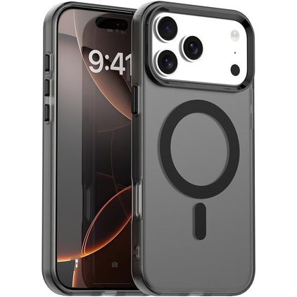 Mobigear Shockproof Coque iPhone 17 Pro MagSafe Coque arrière Rigide - Noir