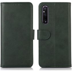 Mobigear Wallet Housse Sony Xperia 1 V Etui Porte-Monnaie - Vert