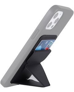 Mobigear Folding Snap-On - Porte Cartes en - 3 Cartes - Compatible MagSafe - Noir