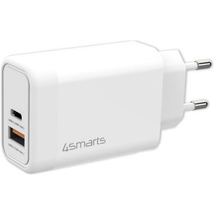 4Smarts VoltPlug - Double USB / USB-C Power Delivery 45W - Blanc