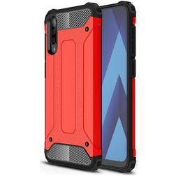 Mobigear Outdoor Coque Samsung Galaxy A50 Coque arrière Rigide Anti-Chocs - Rouge