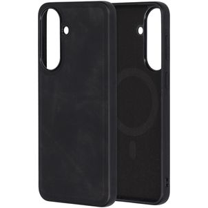 Mobiparts Classic Coque Samsung Galaxy A57 MagSafe Coque arrière en TPU,Similicuir - Graphite Black