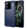 Mobigear Brushed Slim Coque Xiaomi 13T Coque arrière en TPU Souple - Bleu
