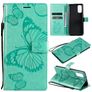 Mobigear Butterfly Housse OPPO Reno 4 Etui Porte-Monnaie - Turquoise