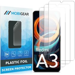 Mobigear Xiaomi Redmi A3 Protection d'écran Film - Compatible coque (Lot de 3)